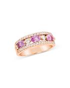 Bloomingdale's Pink Sapphire & Diamond Band In 14k Rose Gold - 100% Exclusive