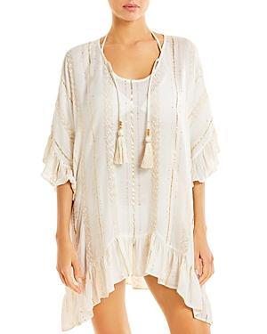 Surf Gypsy Ruffled And Embellished Swim Cover-up