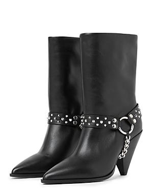 The Kooples Women's Pointed Toe Studded Strap Boots