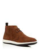 Armani Perforated Suede High Top Sneakers