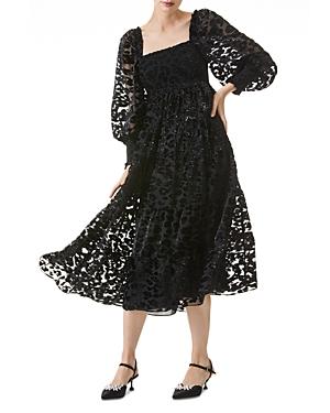 Alice And Olivia Rowen Leopard Tiered Midi Dress