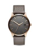 Mvmt Bronze Age Classic Leather Strap Watch, 45mm