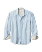 Tommy Bahama Ventana Linen Windowpane Plaid Regular Fit Button Down Shirt
