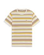 Maison Kitsune Chillax Fox Patch Striped Classic Tee