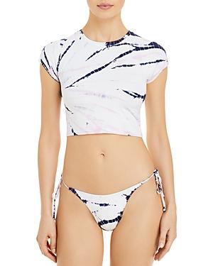 L*space Tie Dye Cropped Swim Top