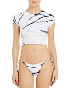 L*space Tie Dye Cropped Swim Top