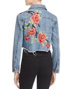 Sunset & Spring Cropped Embroidered Denim Jacket - 100% Bloomingdale's Exclusive