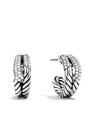 David Yurman Labyrinth Single-loop Earrings With Diamonds