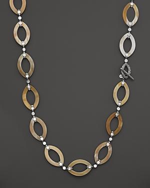 John Hardy Dot Gold & Silver Link Necklace With Buffalo Horn, 36