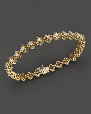 Certified Diamond Bracelet In 14k Yellow Gold, 3.0 Ct. T.w.