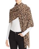 C By Bloomingdale's Leopard Print Cashmere Travel Wrap - 100% Exclusive