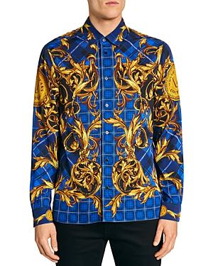 Versace Jeans Couture Tartan Baroque Print Regular Fit Shirt