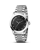 Gucci G-timeless Collection Stainless Steel Watch With Diamonds, 38 Mm