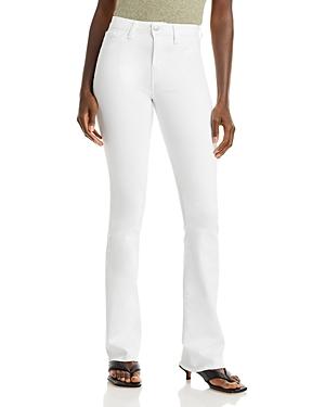 L'agence Selma Cotton Stretch High Rise Bootcut Jeans In Blanc