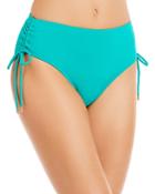 Robin Piccone Aubrey Drawstring High Waist Bikini Bottom