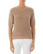 Peserico Short Sleeve Cotton Crewneck Sweater