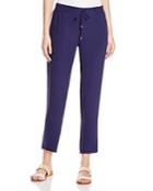 Eileen Fisher Drawstring Slouchy Silk Ankle Pants