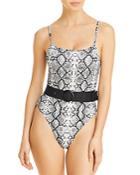 Aqua Swim Belted Snake Print One Piece Swimsuit - 100% Exclusive