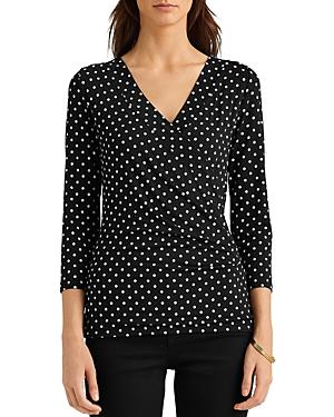 Lauren Ralph Lauren Faux Wrap Jersey Top