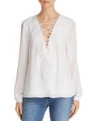 Wayf Posie Lace-up Top