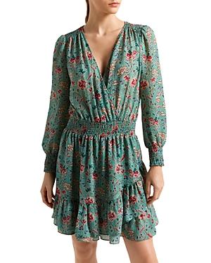 Gerard Darel Jack Printed Ruffled Dress