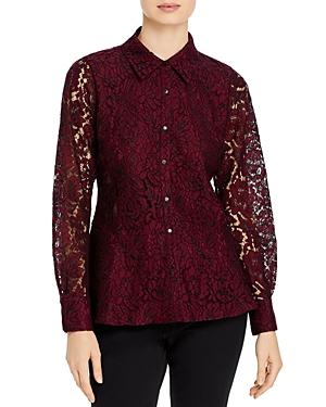 Karl Lagerfeld Paris Lace Peplum Blouse