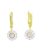 Frederic Sage 18k White & Yellow Gold Spinning Diamond Cluster Earrings