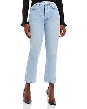 Agolde Riley Crop High Rise Jeans In Dimension
