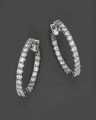 Diamond Inside-out Hoop Earrings In 14k White Gold, 2.0 Ct. T.w. - 100% Exclusive