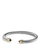 David Yurman Cable Classics Bracelet With Black Onyx And Gold, 5mm