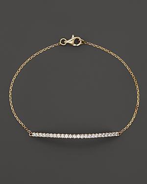 14k Yellow Gold Diamond Stackable Bar Bracelet, 0.50ct. T.w.