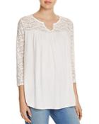 Nydj Norse Lace Panel Top