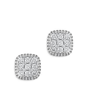Bloomingdale's Diamond Cluster Earrings In 14k White Gold, 1.50 Ct. T.w. - 100% Exclusive