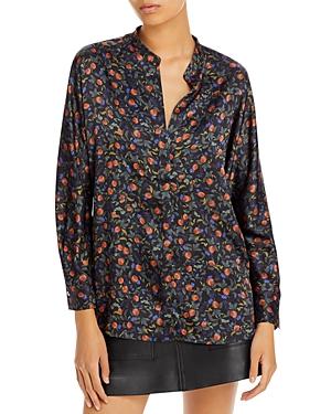 Vince Pomegranate Print Blouse