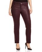 James Jeans Plus Twiggy Z Cigarette Jeans In Black Red Glossed