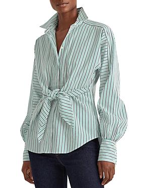 Lauren Ralph Lauren Striped Tie Front Shirt