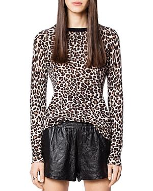 Zadig & Voltaire Miss Cp Leopard-printed Cashmere Sweater