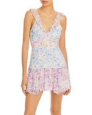 Loveshackfancy Seneca Floral Silk Mini Dress