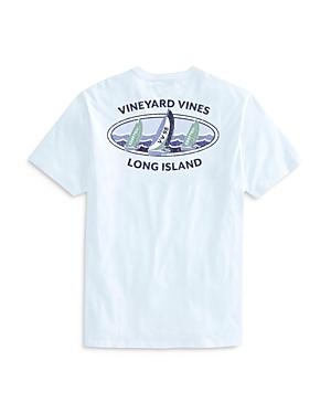 Vineyard Vines Long Island Sailboat Waves Pocket Tee
