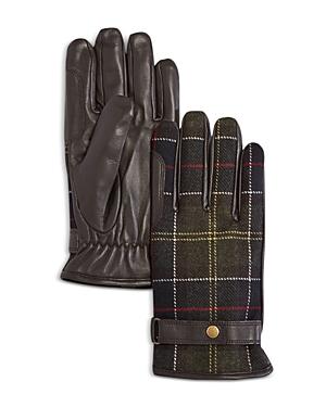 Barbour Newbrough Tartan Wool & Leather Gloves