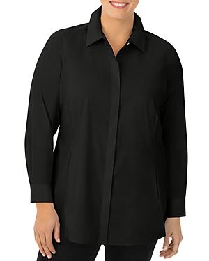 Foxcroft Plus Cici Stretch Tunic Shirt