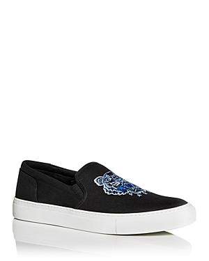 Kenzo Men's Tiger Embroidered Slip On Sneakers