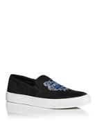 Kenzo Men's Tiger Embroidered Slip On Sneakers