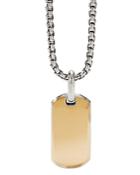 David Yurman Streamline Tag Pendant In Sterling Silver And 18k Yellow Gold