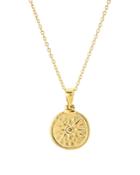Argento Vivo Sun Coin Pendant Necklace In 14k Gold-plated Sterling Silver, 16
