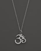 Kc Designs Diamond Om Pendant Necklace In 14k White Gold, 16