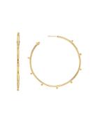 Temple St. Clair 18k Yellow Gold Large Granulated Hoop Earrings