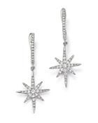 Bloomingdale's Micro-pave Diamond Starburst Drop Earrings In 14k White Gold, 0.30 Ct. T.w. - 100% Exclusive