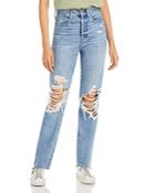 Pistola Cassie Super High Rise Straight Jeans In Medium Blue