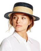 Aqua Two-tone Boater Hat